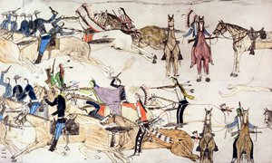 Bitwa pod Little Bighorn, Montana, USA, 25-26 czerwca 1876 c1900