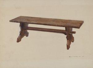 Morawska ławka kościelna autorstwa Amos C. Brinton