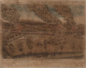 Bitwy pod Lexington i Concord: Tablica I, Bitwa pod Lexington, 19 kwietnia 1775. Tablica II, Widok miasta Concord. Płyta III: Zaręczyny na Moście Południowym w Concord. Płyta IV: Fiew południowej części Lexington.