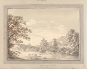 Widoki w Anglii, Szkocji i Walii: Ilkley Bridge and Church autorstwa Amos Green