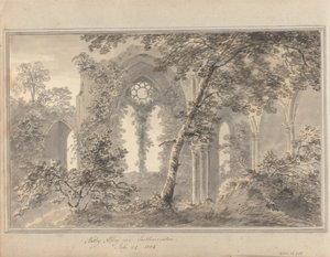 Widoki w Anglii, Szkocji i Walii: Opactwo Netley niedaleko Southampton, 24 lipca 1804 autorstwa Amos Green
