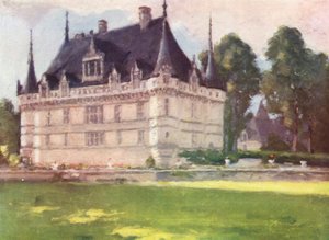 Azay-le-Rideau (litografia kolorowa) autorstwa Amy B. Atkinson