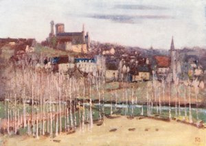 Le Grand Pressigny (kolorowa litografia)