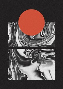 Czerwone Słońce – Marmurowy Strumień autorstwa Amy Louise Baker