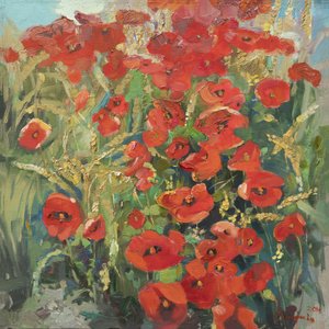 Letnie pole maków autorstwa Anastasiia Grygorieva