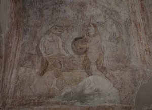 Scena walki w Hipodromie, XI w. autorstwa Ancient Russian frescos