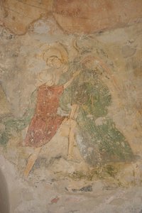 Jakub i Anioł, XII wiek autorstwa Ancient Russian frescos