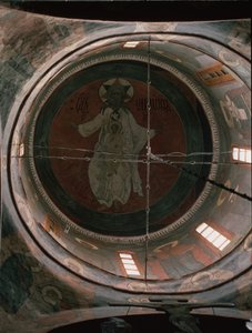Jehowa. Malowidło na kopule w katedrze Archanioła Michała na Kremlu moskiewskim, 1652-1666 autorstwa Ancient Russian frescos