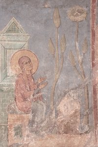 Modlitwa św. Anny, XII wiek autorstwa Ancient Russian frescos