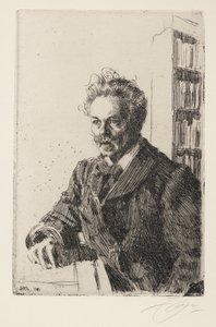 August Strindberg (1849-1912) - Zorn, Anders Leonard (1860-1920) - 1910 - Akwaforta - 29,8x19,8 - Kolekcja prywatna autorstwa Anders Leonard Zorn