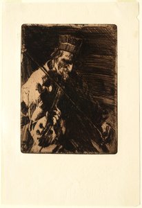 Wiejski skrzypek autorstwa Anders Leonard Zorn
