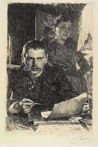 Zorn i jego żona, 1890 autorstwa Anders Leonard Zorn