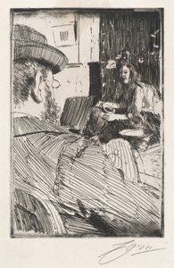 Albert Besnard i jego model autorstwa Anders Leonard Zorn