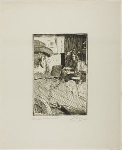Albert Besnard i jego model autorstwa Anders Leonard Zorn