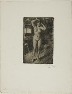 Anna robi swoje włosy autorstwa Anders Leonard Zorn