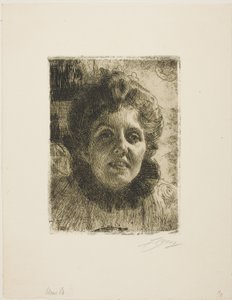 Aurore (pani Aurore Klintberg, z domu Oxenstierna, głowa) autorstwa Anders Zorn