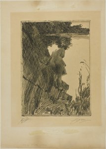 Kąpiący się (wieczór) II autorstwa Anders Leonard Zorn