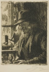 Bosl Anders, zegarmistrz w Mora autorstwa Anders Leonard Zorn