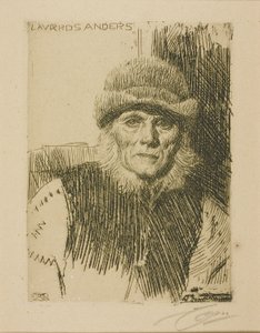 Dalecarlian Chłop (Lavards Anders) autorstwa Anders Leonard Zorn