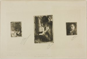 Głowa dziewczyny; Chłopka przy oknie; Anders Zorn