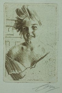 Roześmiany model I autorstwa Anders Leonard Zorn