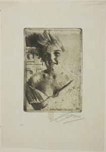 Roześmiany model I autorstwa Anders Leonard Zorn