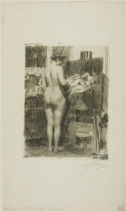 Model przed zdjęciem autorstwa Anders Leonard Zorn