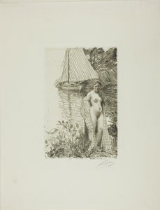 Mój model i moja łódź autorstwa Anders Leonard Zorn