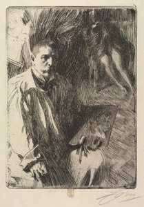 Portret artysty i jego modela autorstwa Anders Leonard Zorn