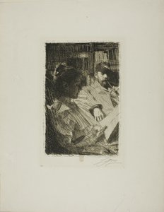 Czytanie (Pan i Pani Ch. Deering) autorstwa Anders Leonard Zorn