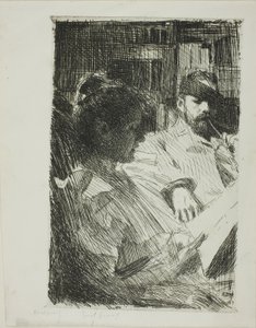 Czytanie (Pan i Pani Ch. Deering) autorstwa Anders Leonard Zorn