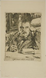 Autoportret z napisem autorstwa Anders Leonard Zorn