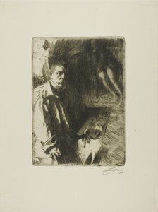 Autoportret z modelem II autorstwa Anders Leonard Zorn