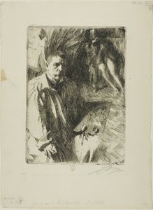 Autoportret z modelem II autorstwa Anders Leonard Zorn