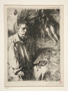 Autoportret z modelem II autorstwa Anders Leonard Zorn