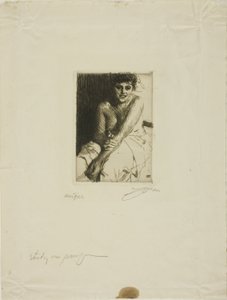 Siedzący model autorstwa Anders Leonard Zorn