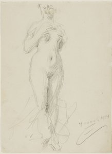 Stojący akt kobiecy autorstwa Anders Leonard Zorn