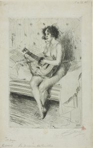 Gitarzysta autorstwa Anders Leonard Zorn