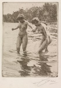 Dwóch Kąpiących się autorstwa Anders Leonard Zorn
