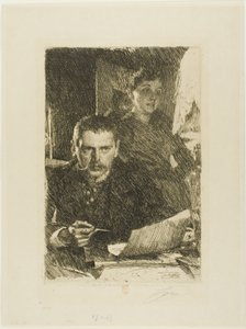 Zorn i jego żona autorstwa Anders Leonard Zorn