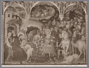 Reprodukcja fotograficzna obrazu Adoracja Trzech Króli autorstwa Gentile da Fabriano Firenze, Adorazione dei Magi (Gentile da Fabriano) Gall. Antica e Mod. (tytuł na obiekcie) autorstwa Anderson (firma)