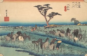 Chiriu, stacja nr 40, ok. godz. 1834., ca. 1834. autorstwa Ando Hiroshige