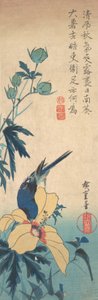 Hibiskus i Bluebird, ca. 1832., ca. 1832. autorstwa Ando Hiroshige