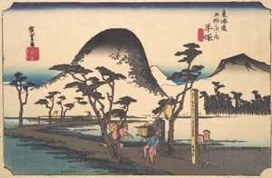 Hiratsuka, Nawate, czy? 1834. , komar. 1834. autorstwa Ando Hiroshige
