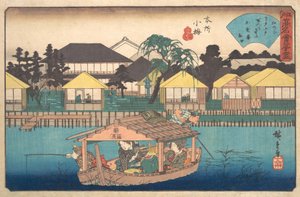 Honjo Komme Ogura Ann, co? 1840. , komar. 1840. autorstwa Ando Hiroshige