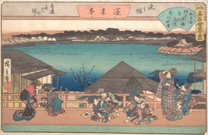 Kolejny horror w stawie? 1840. , komar. 1840. autorstwa Ando Hiroshige