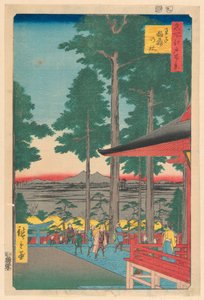 Świątynia Inari w Oji (Oji Inari no yashiro) Z serii Sto słynnych widoków Edo autorstwa Ando Hiroshige