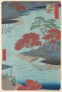 Wewnątrz świątyni Akiba w Ukeji, ósmy miesiąc, rok Węża 1857., ósmy miesiąc, rok Węża 1857. autorstwa Ando Hiroshige