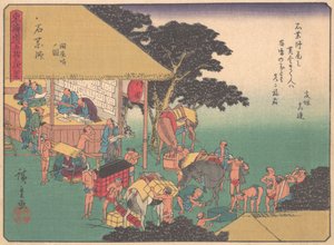 Ishiyakushi, z serii Pięćdziesiąt trzy stacje drogi Tokaido, e..., początek XX wieku. autorstwa Ando Hiroshige