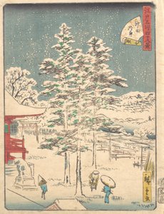 Śnieg Świątyni Kandy, 1861., 1861. autorstwa Ando Hiroshige